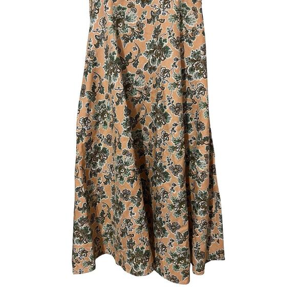 Ann Taylor Floral Linen Blend Square Neck Midi Dress Size 10P Bloomcore Event - Picture 2 of 8
